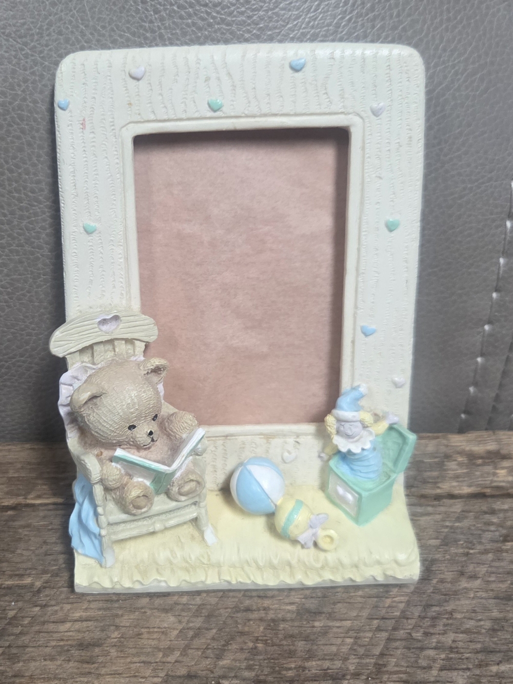 Vintage 1990s Russ Berrie 3D Resin Nursery Picture Frame ~ Bin 1P